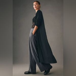 By Anthropologie Long Twofer Cardigan Sweater | Size: XL | Color: Black | NWT